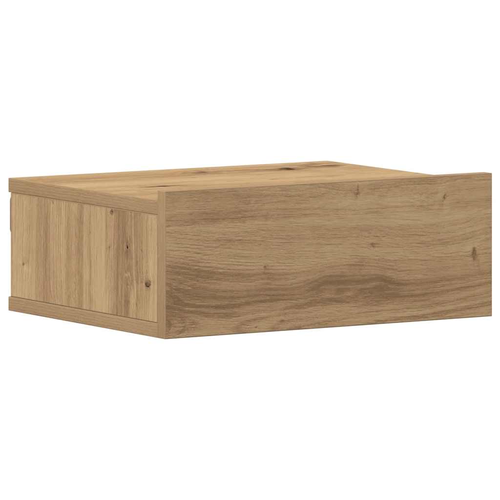 Flytende nattbord 2 stk artisan eik 40x32x15 cm konstruert tre vidaXL