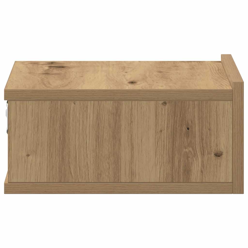 Flytende nattbord 2 stk artisan eik 40x32x15 cm konstruert tre vidaXL