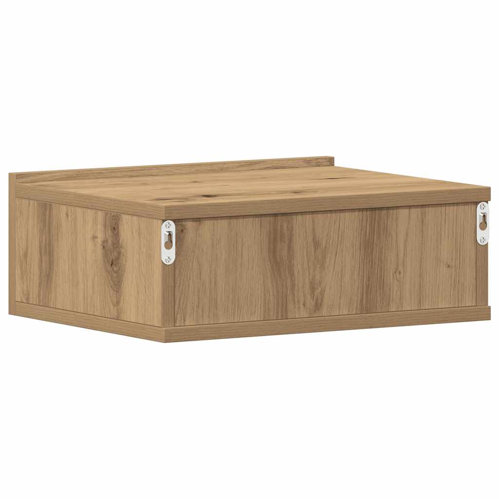 Flytende nattbord 2 stk artisan eik 40x32x15 cm konstruert tre vidaXL