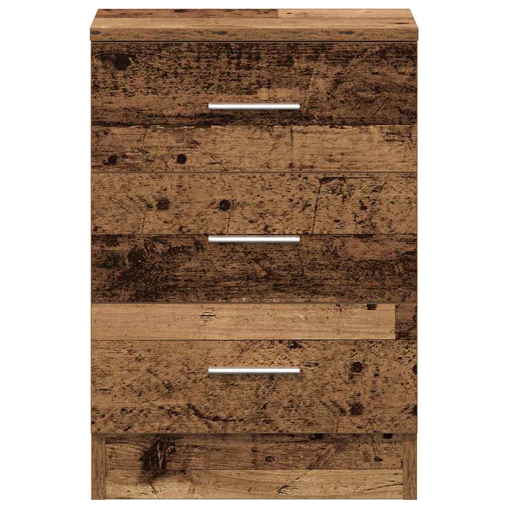 Nattbord 2 stk gammelt tre 38x35x55 cm konstruert tre