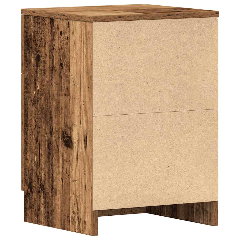 Nattbord 2 stk gammelt tre 38x35x55 cm konstruert tre