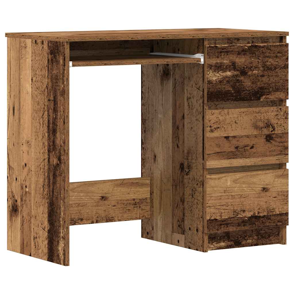 Skrivebord gammelt tre 90x45x76 cm konstruert tre