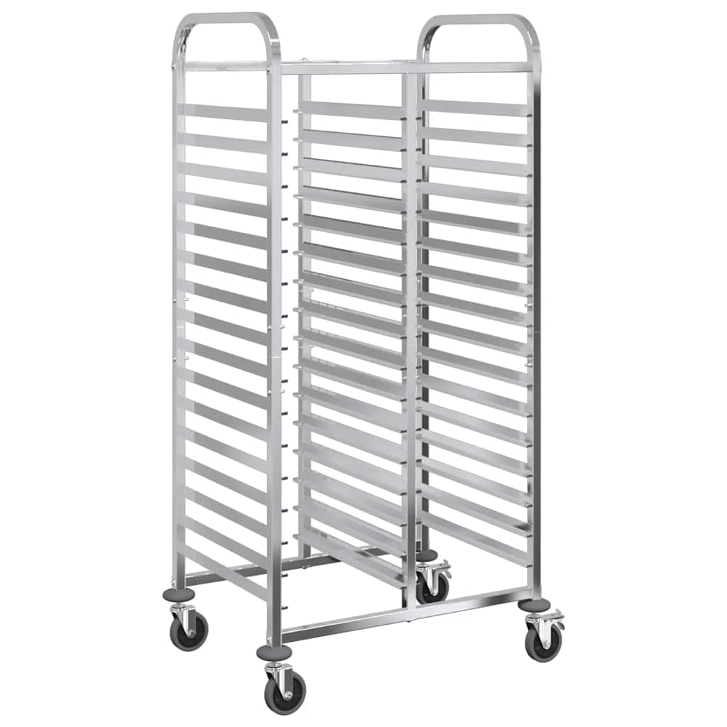 brettvogn med 32 GN-beholdere 75x55x162,5 cm rustfritt stål