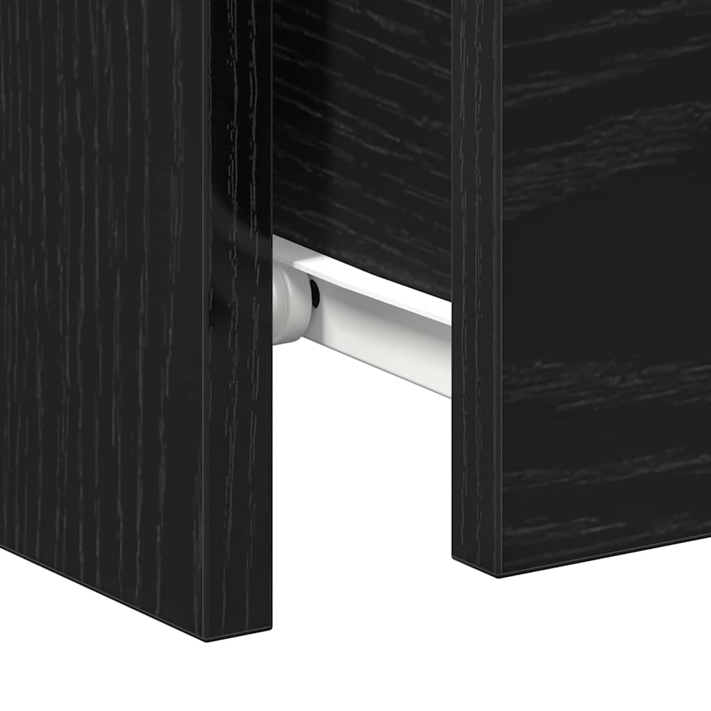 Nattbordskap 2 pcs Svart Eik 30 x 30 x 40 cm Konstruert tre