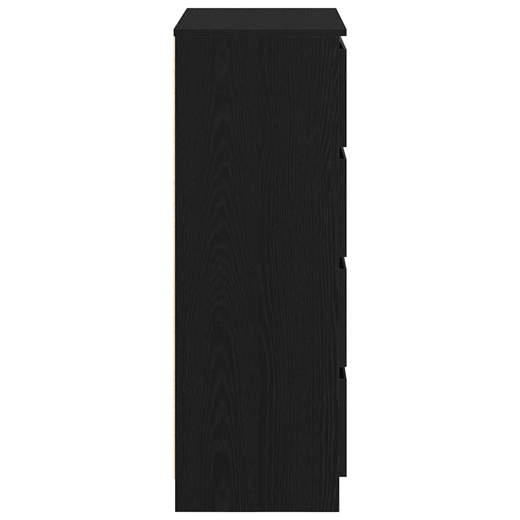 Skjenk svart eik 60x35x98,5 cm konstruert tre