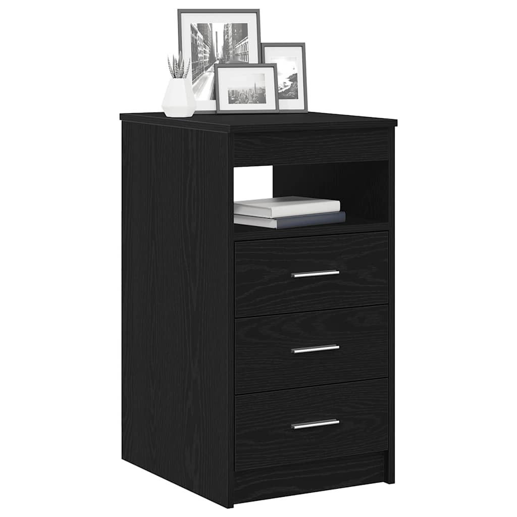 Kommode svart eik 40x50x76 cm konstruert tre