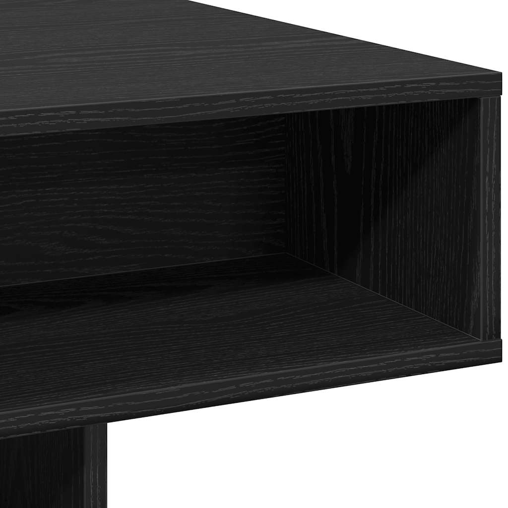 Salongbord svart eik 105x55x32 cm konstruert tre