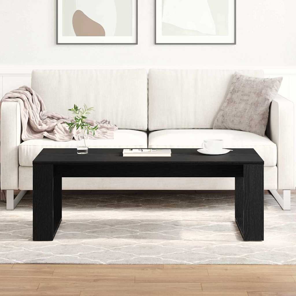 Kaffebord Svart Eik 102 x 50 x 35 cm Konstruert tre