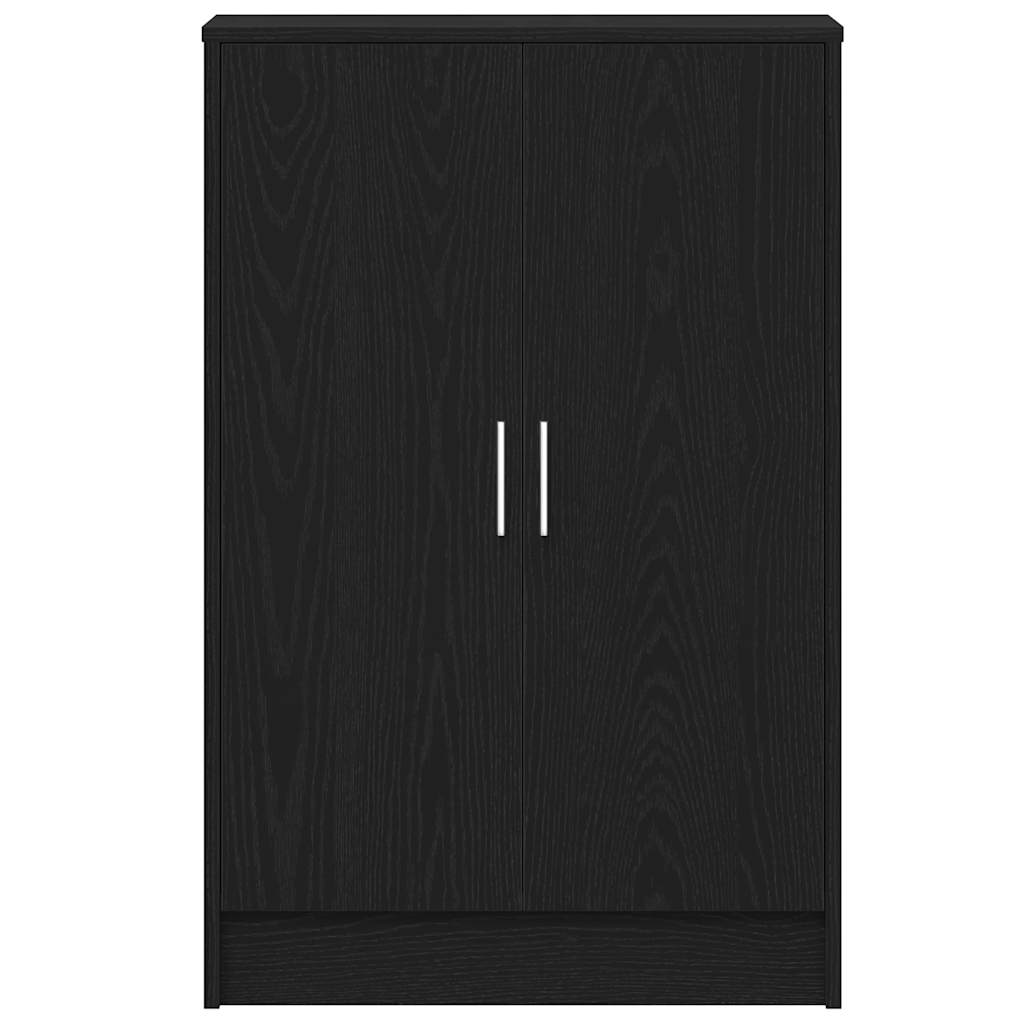 Skoskap svart eik 60x35x92 cm konstruert tre