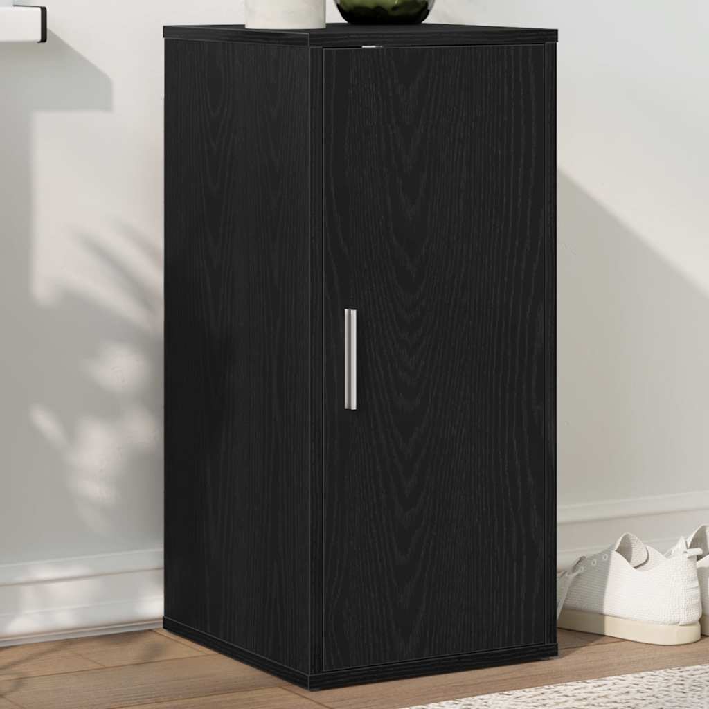 Skoskap svart eik 32x35x70 cm konstruert tre