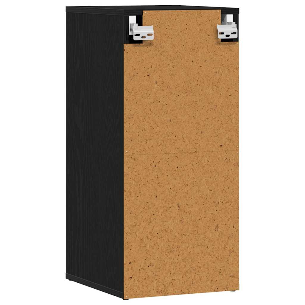 Skoskap svart eik 32x35x70 cm konstruert tre