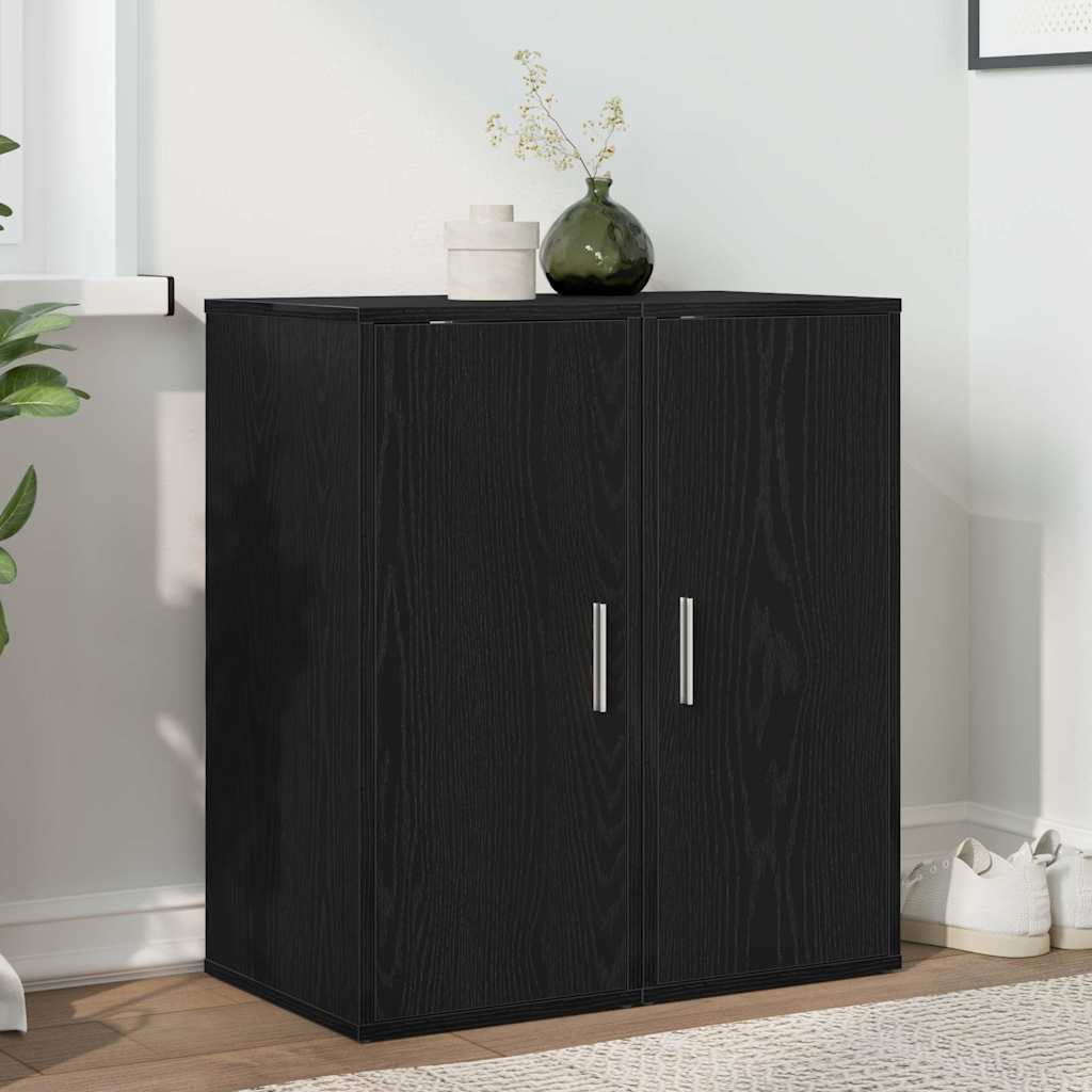 Skoskap 2 stk svart eik 32x35x70 cm konstruert tre
