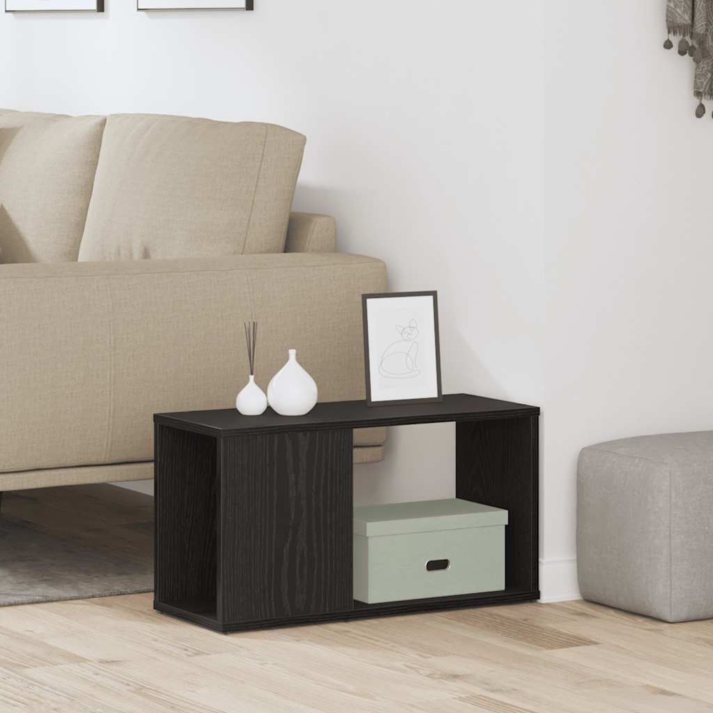 TV-benk svart eik 60x24x32 cm konstruert tre