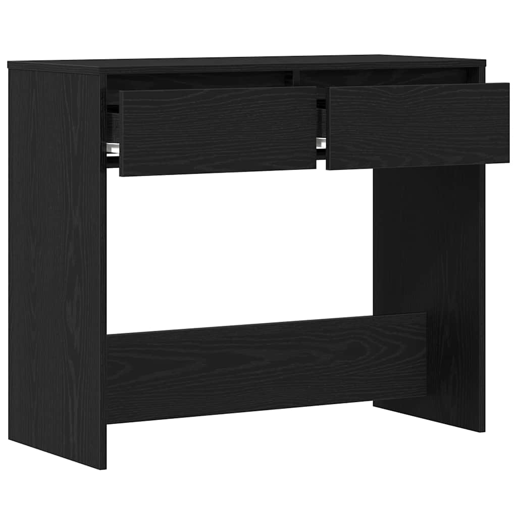 Konsollbord svart eik 89x41x76,5 cm konstruert tre