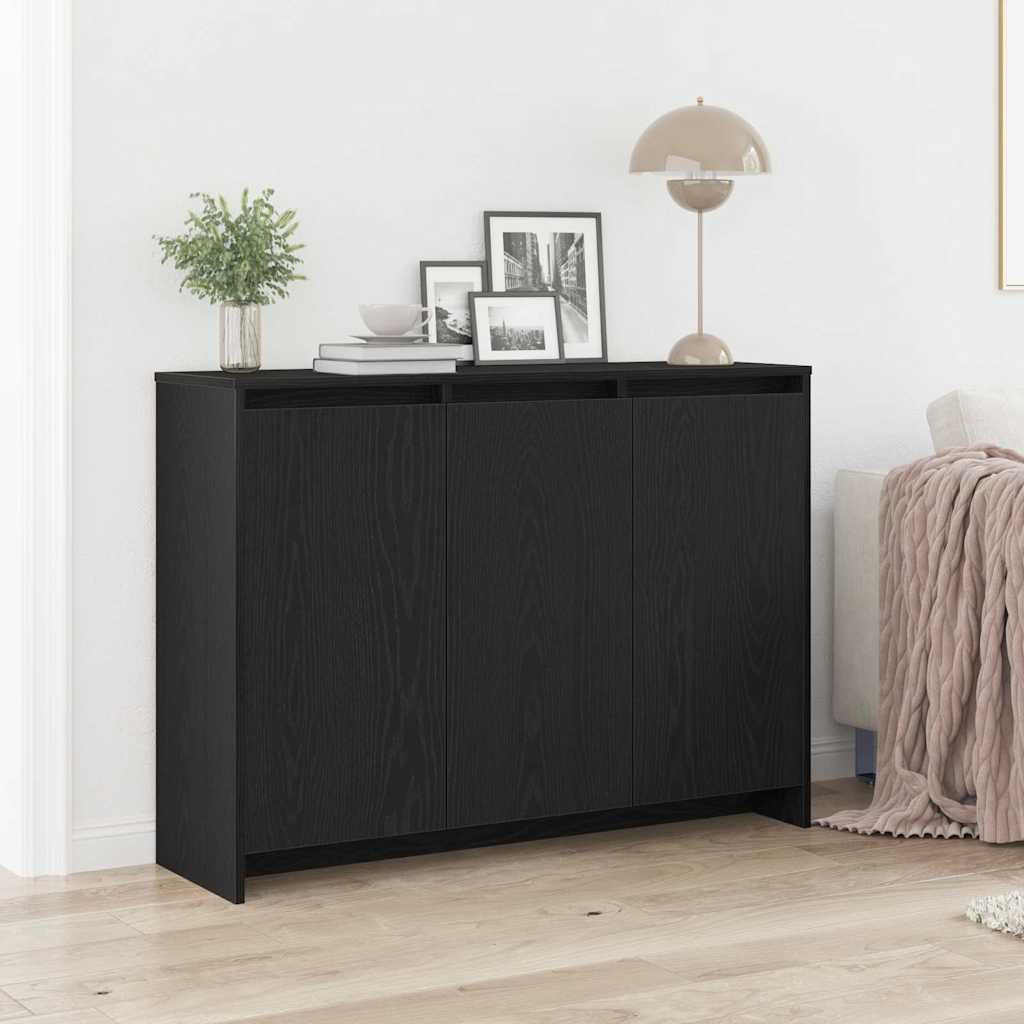 Serviesskap Svart 102 x 29.5 x 75 cm Konstruert tre