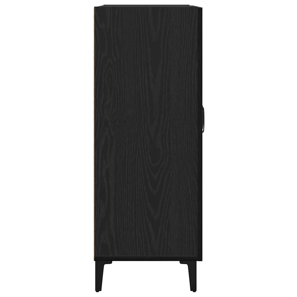 Skjenk svart eik 69,5x34x90 cm konstruert tre