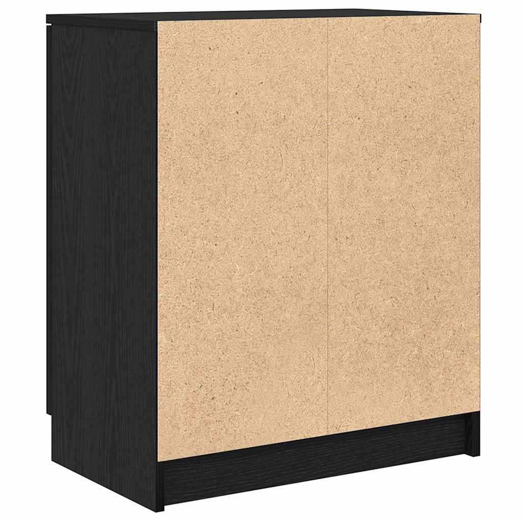 Sko Skap med hylle Svart Eik 59 x 35 x 70 cm Konstruert tre