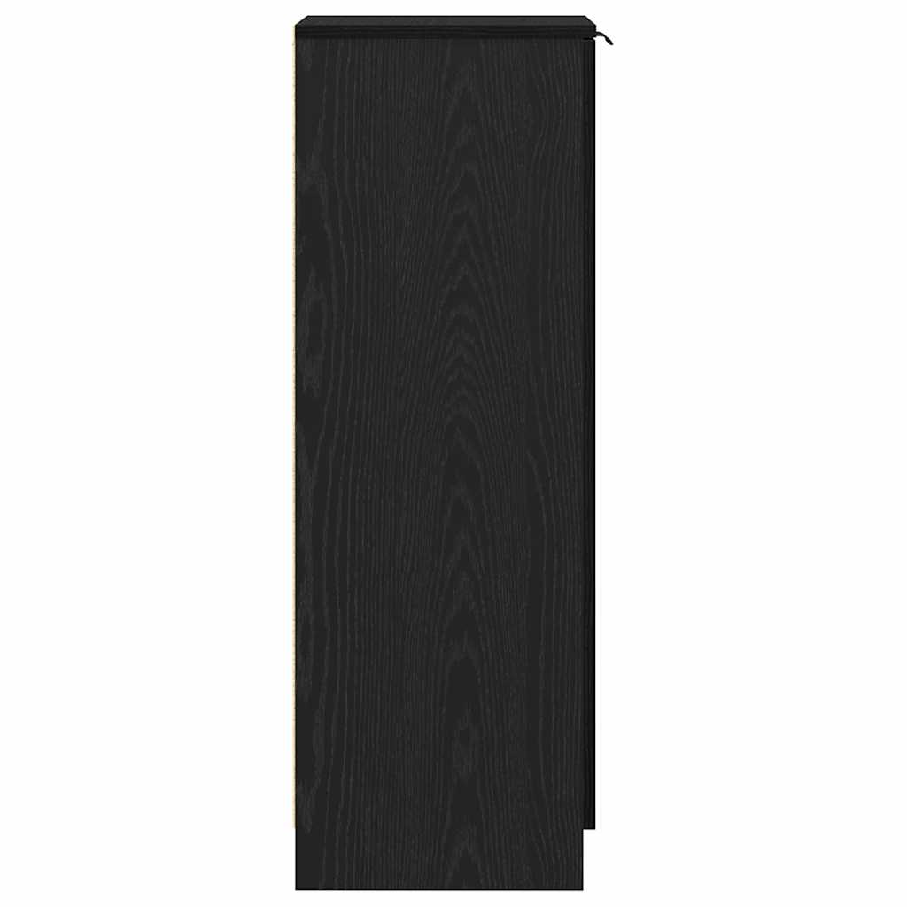 Sko Skap med hylle Svart Eik 29,5 x 35 x 101 cm Konstruert tre