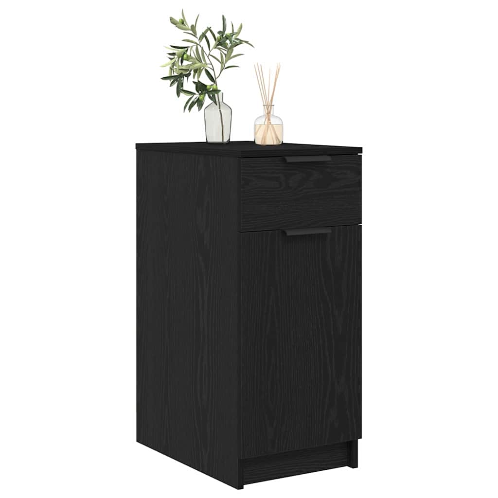 Kontorskap Svart Eik 33 x 50 x 75 cm Konstruert tre