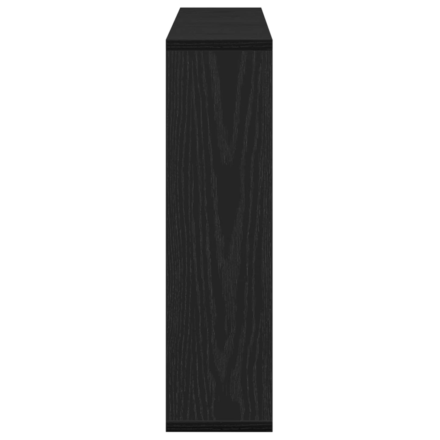 Speilskap med speillys Svart Eik 76 x 15 x 55 cm Konstruert tre