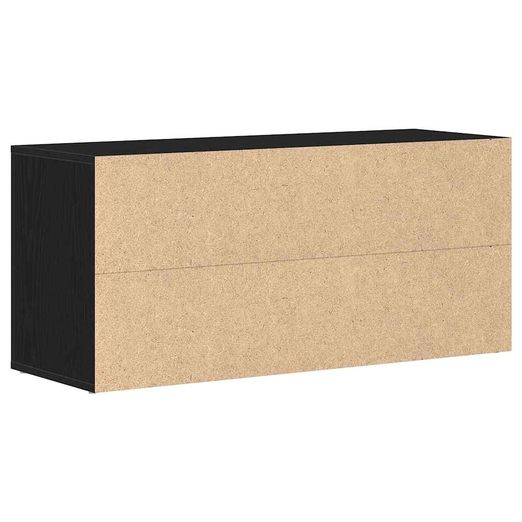 Skobenk svart eik 100x35x45 cm konstruert tre