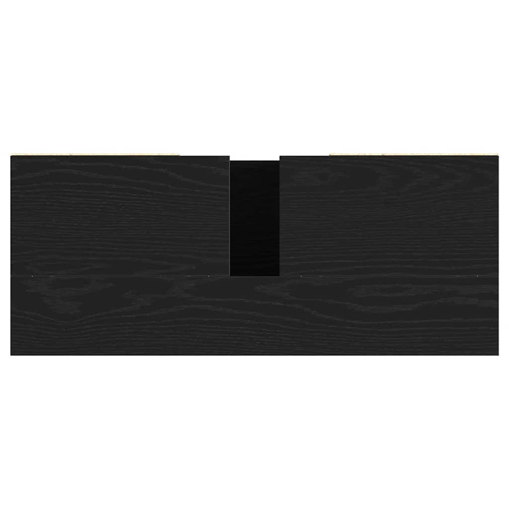 Vaskskap svart eik 80x33x60 cm konstruert tre