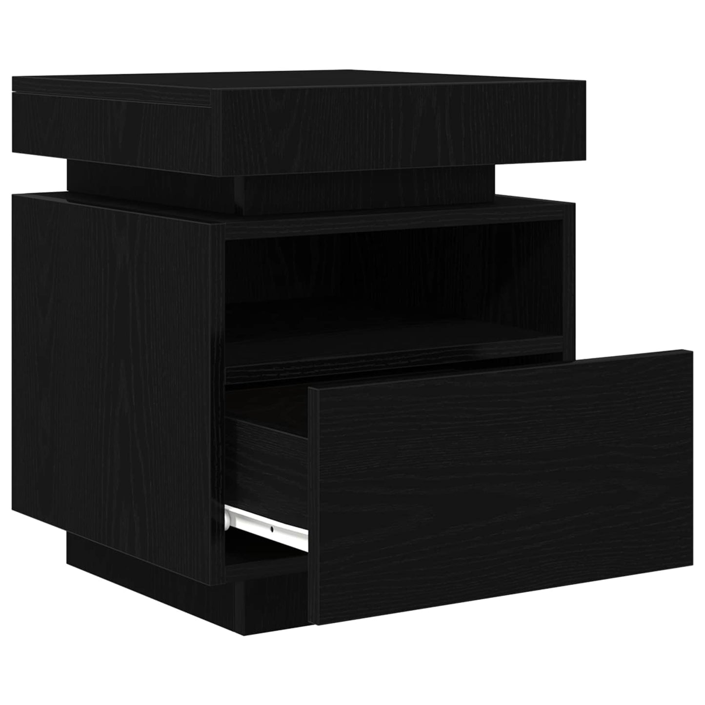 Nattbordskap Svart Eik 40 x 39 x 48,5 cm Konstruert tre