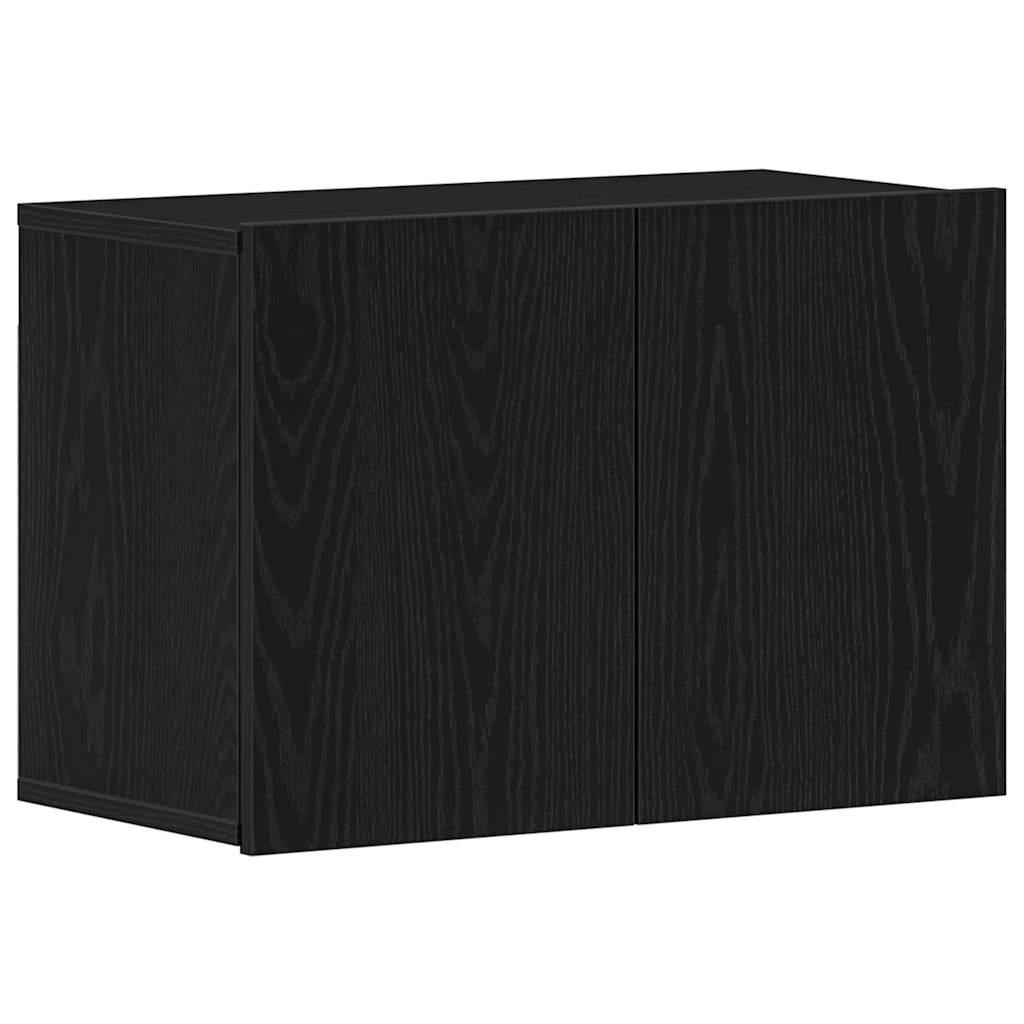 TV-skap svart eik 60x30x41 cm konstruert tre