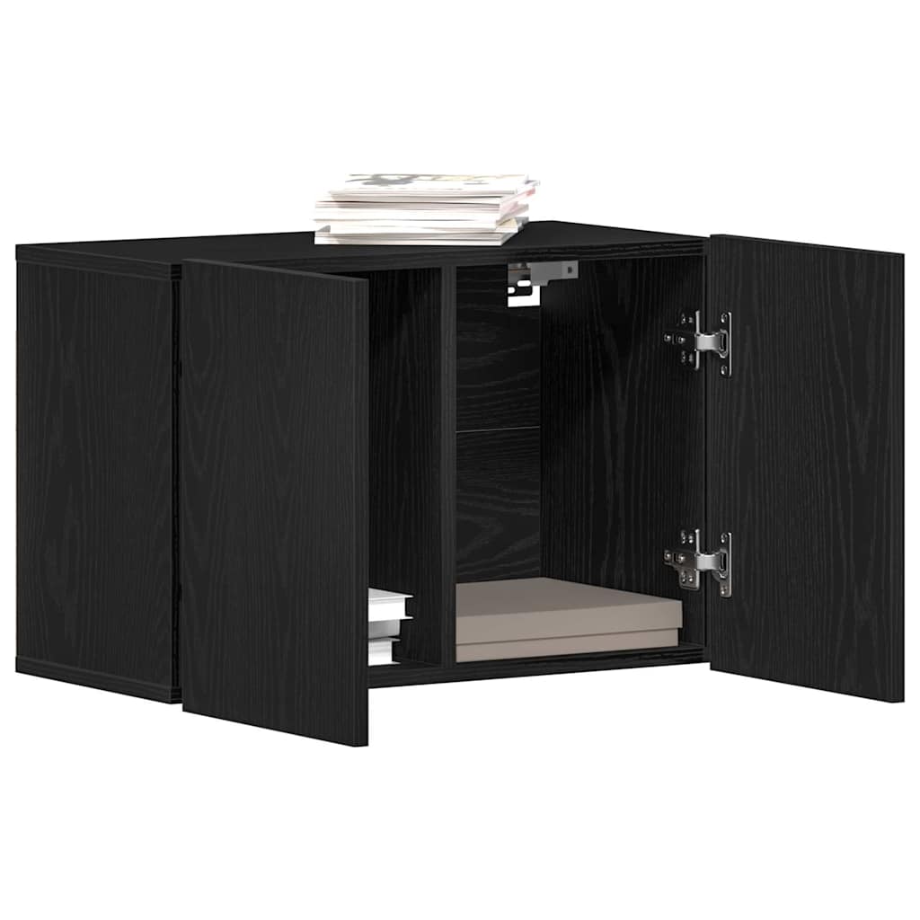 TV-skap svart eik 60x30x41 cm konstruert tre