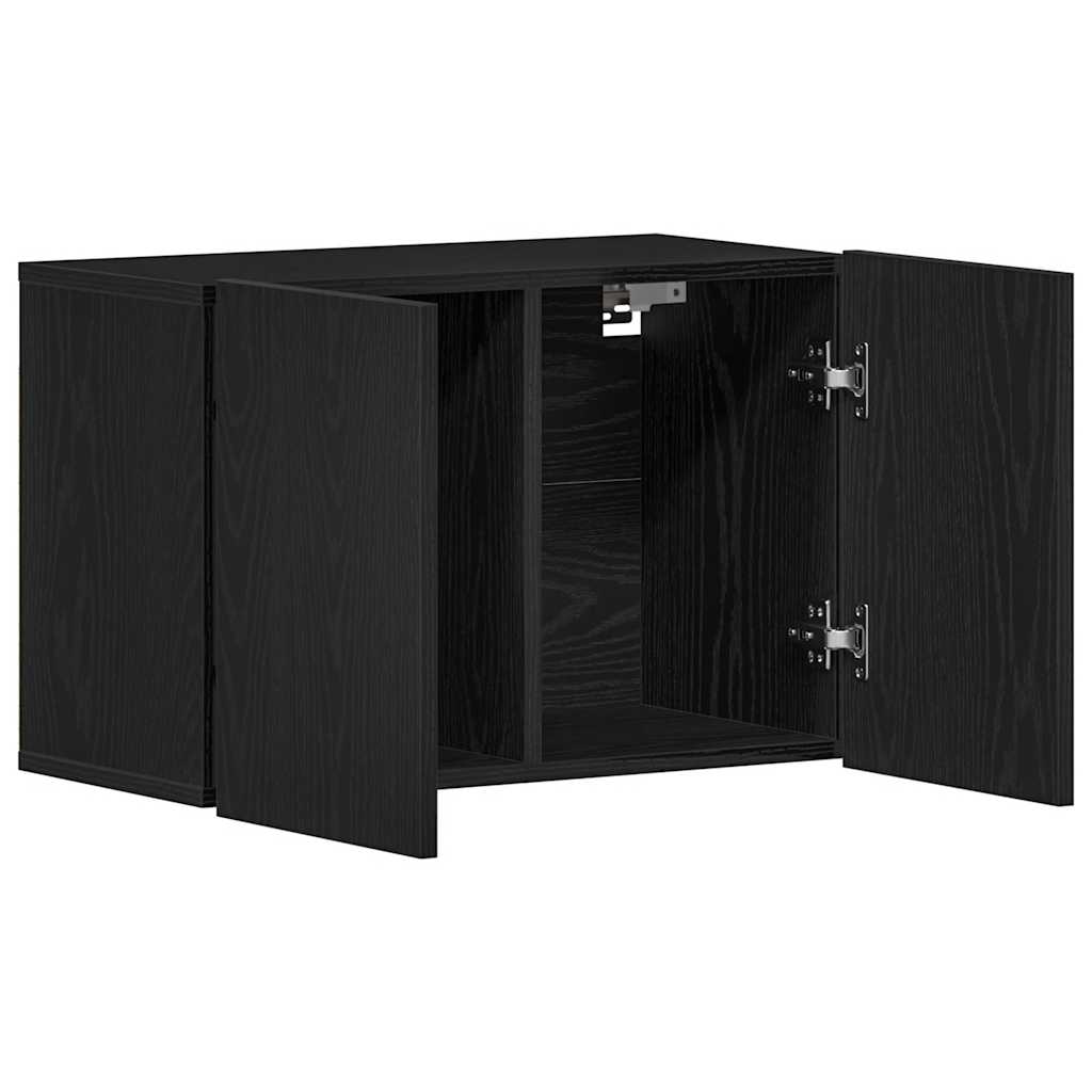 TV-skap svart eik 60x30x41 cm konstruert tre