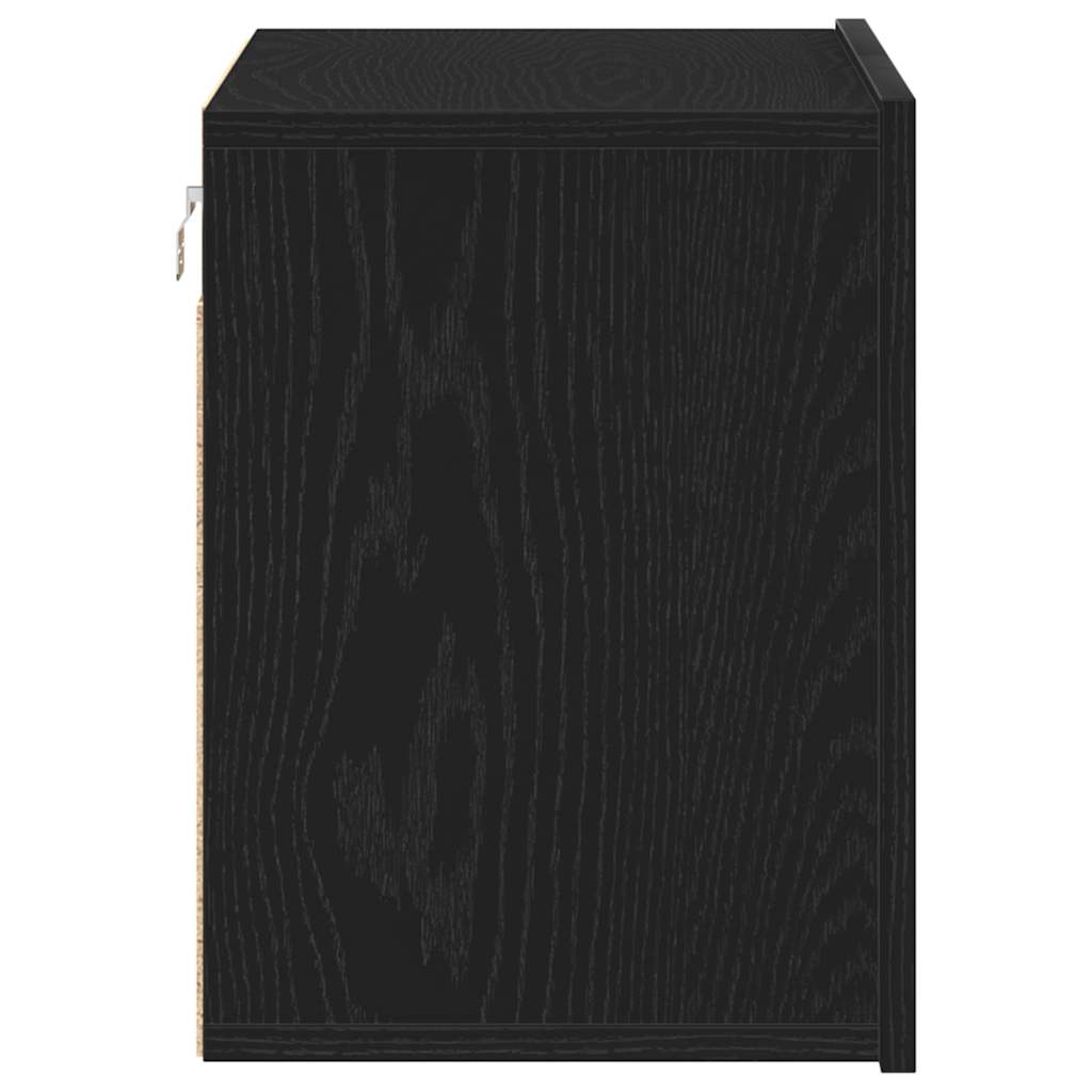 TV-skap svart eik 60x30x41 cm konstruert tre