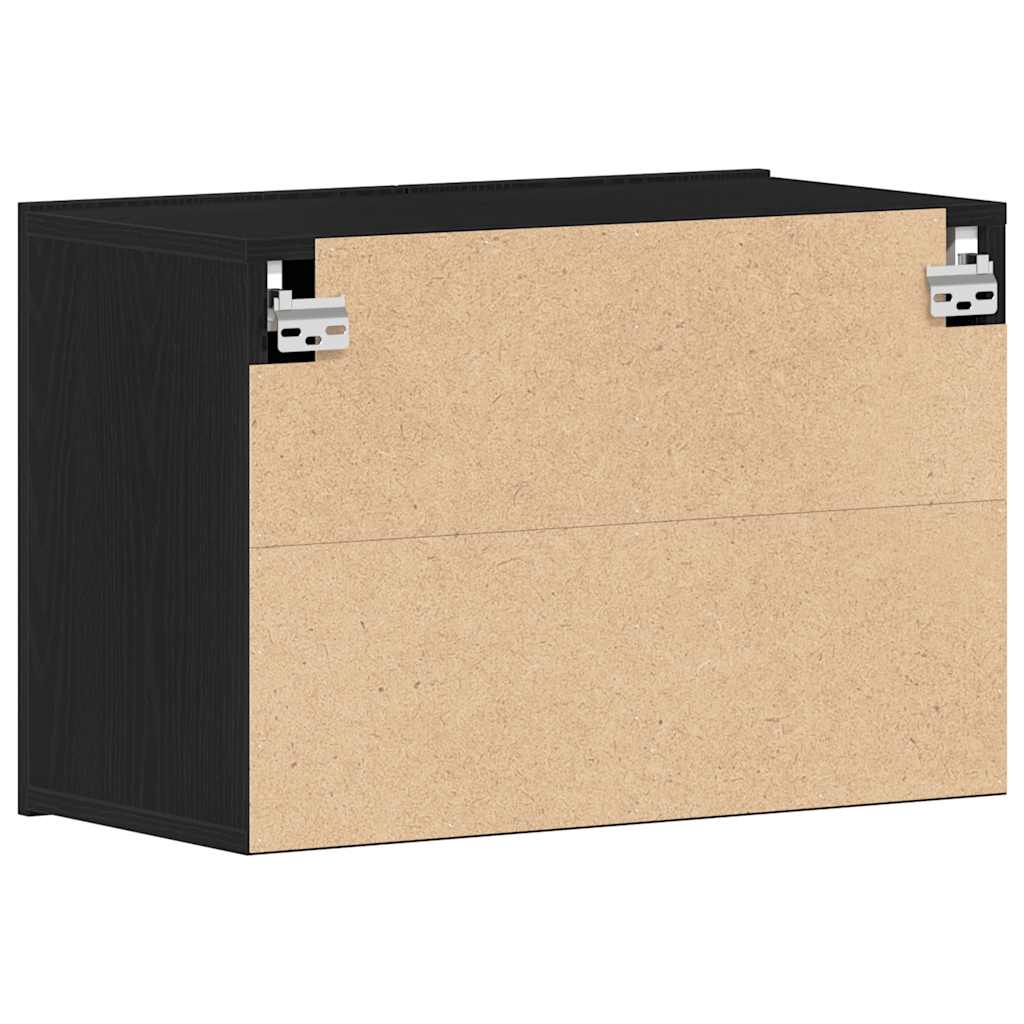 TV-skap svart eik 60x30x41 cm konstruert tre