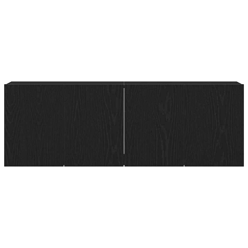TV-skap 2 stk svart eik 120x30x41 cm konstruert tre
