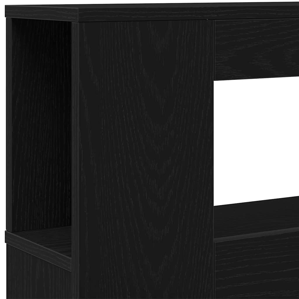 LED Hodegavl Svart Eik 140 x 18,5 x 103,5 cm Konstruert tre