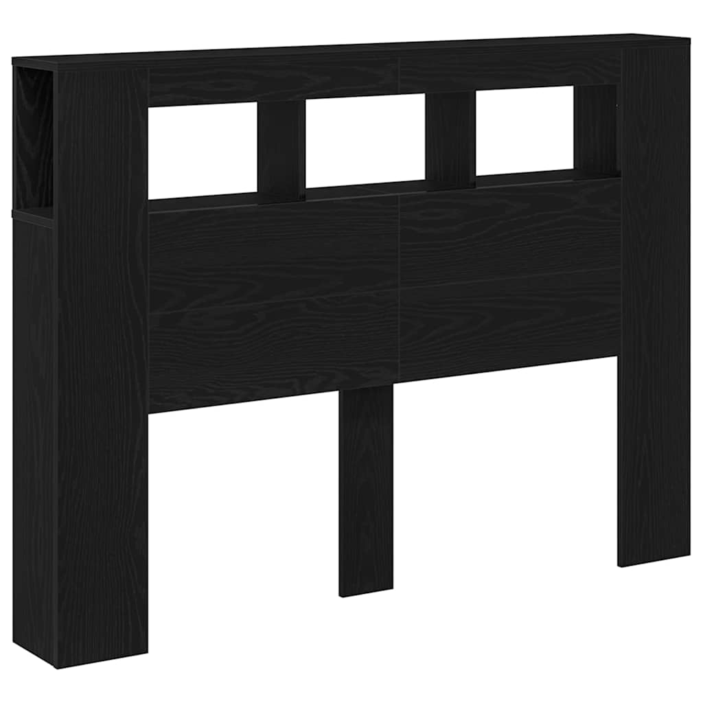 LED Hodegavl Svart Eik 140 x 18,5 x 103,5 cm Konstruert tre