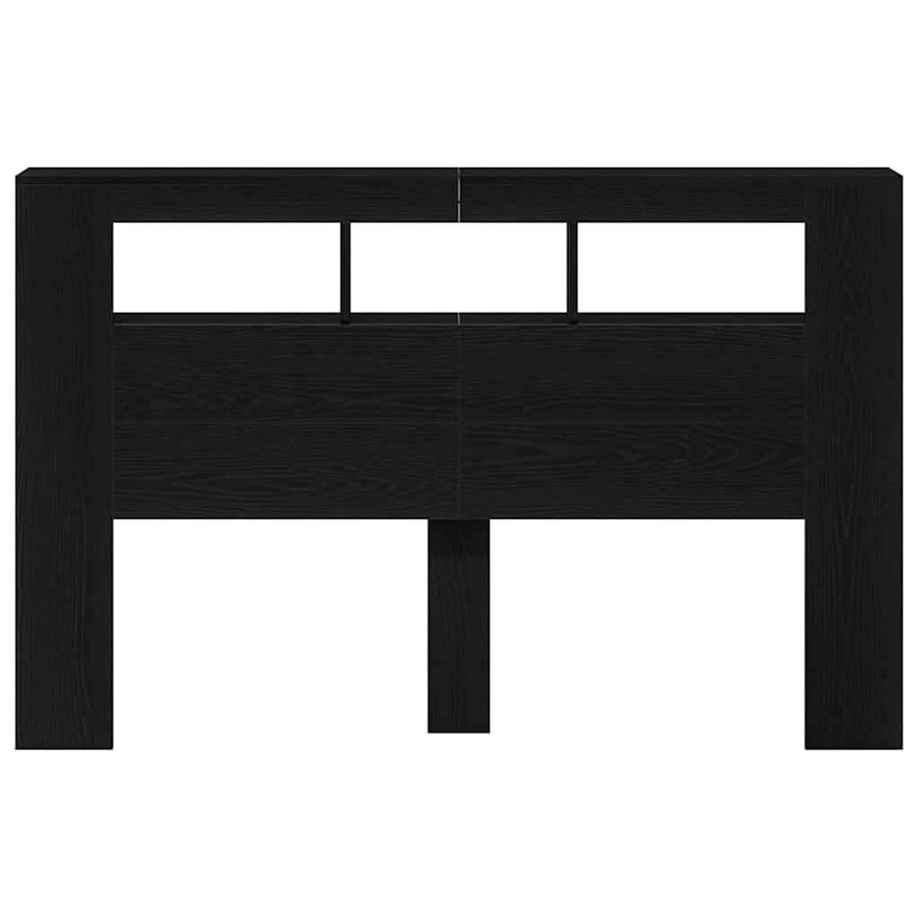 LED Hodegavl Svart Eik 160 x 18,5 x 103,5 cm Konstruert tre