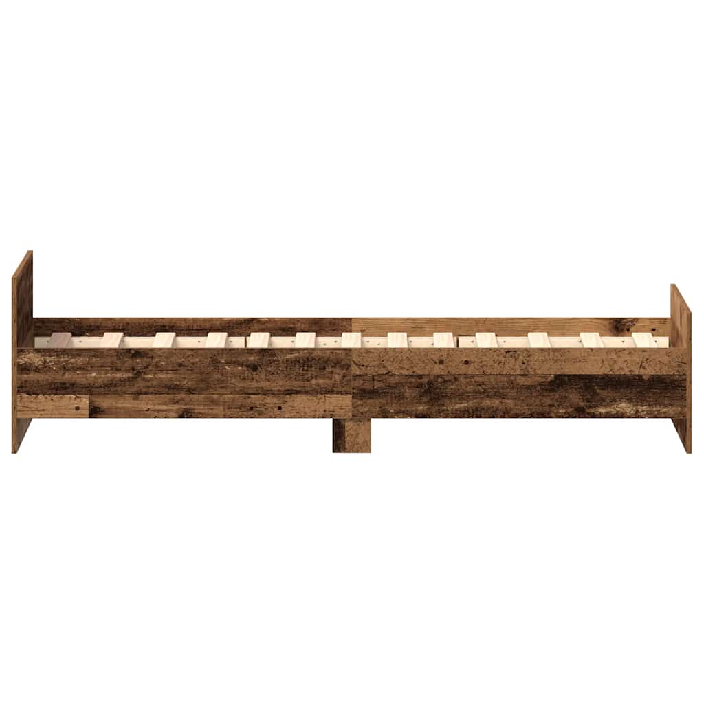 Sengeramme uten madrass gammelt tre 75x190 cm konstruert tre
