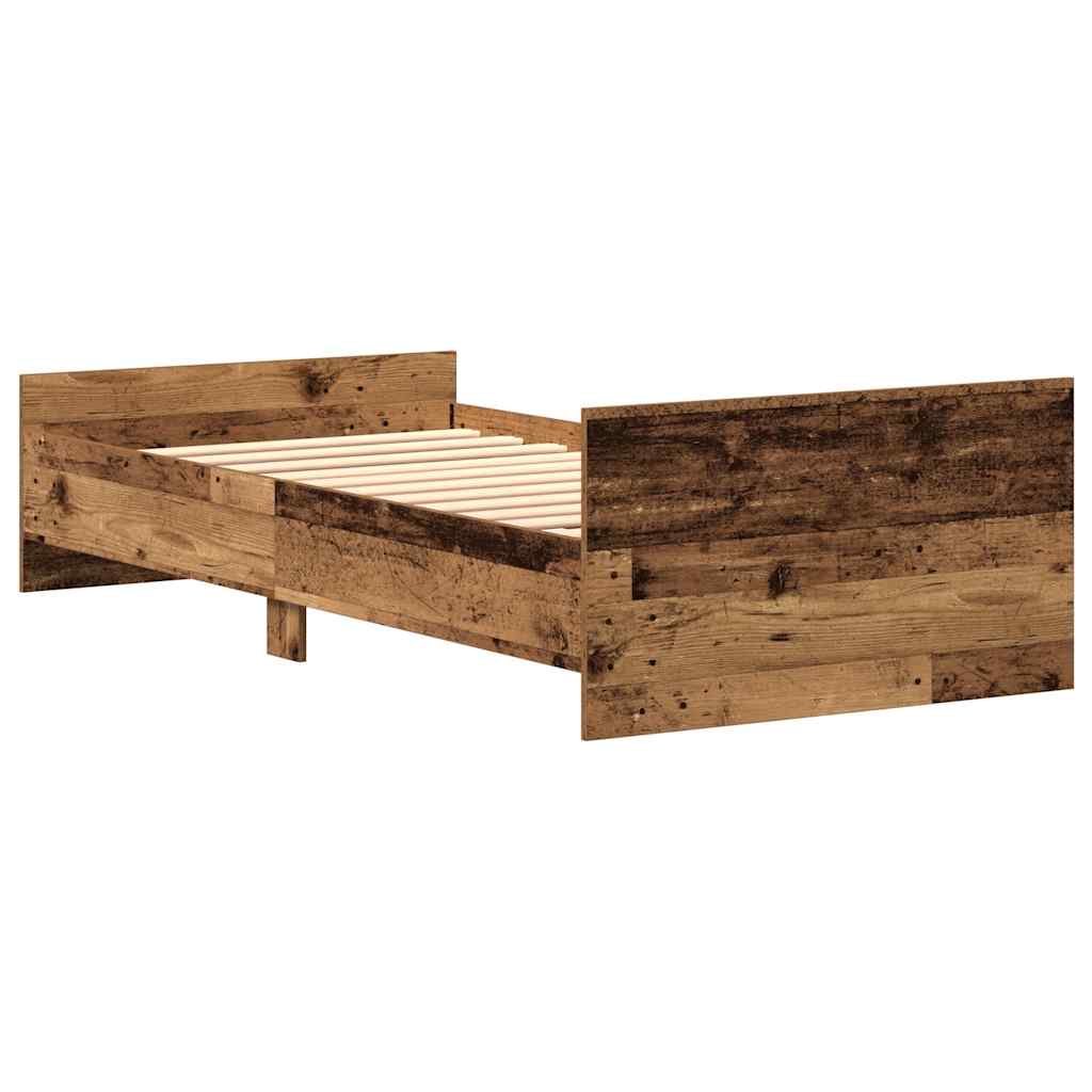 Sengeramme uten madrass gammelt tre 75x190 cm konstruert tre