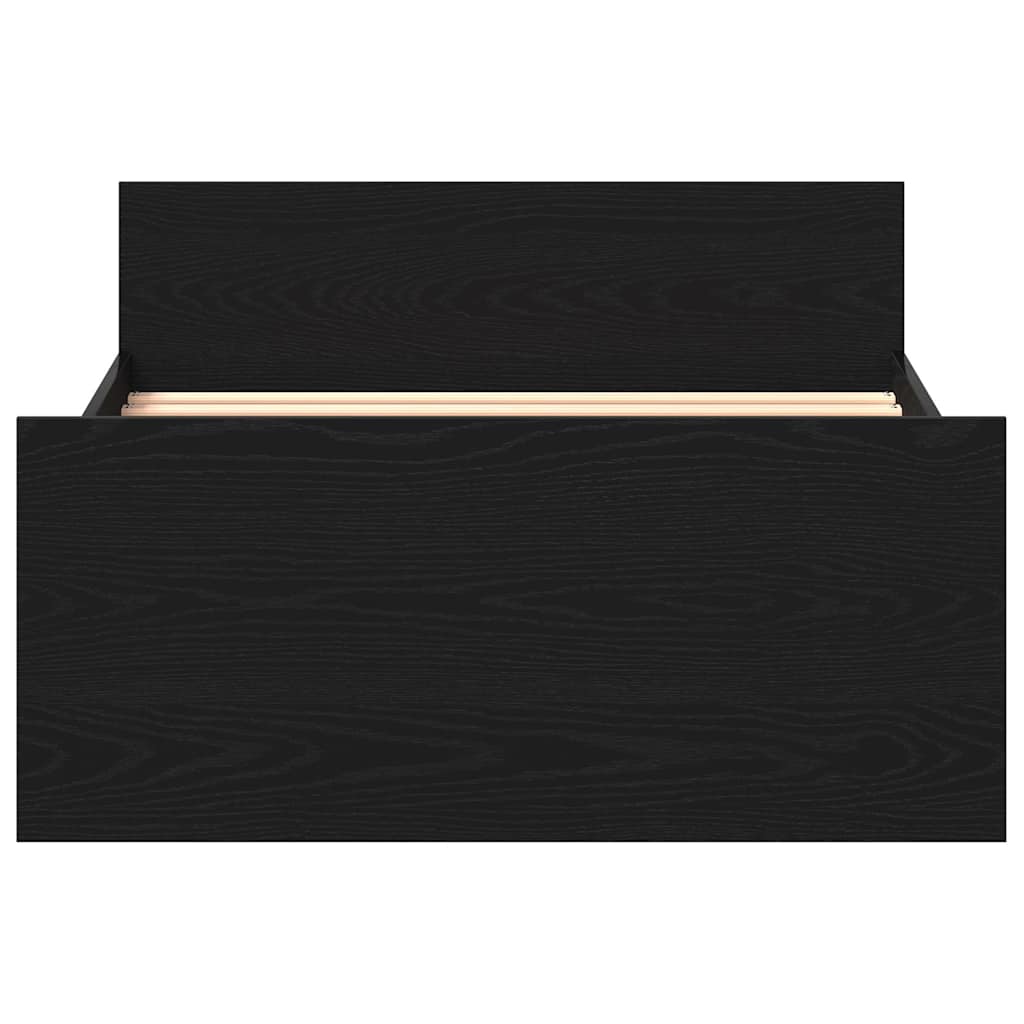 Sengeramme uten madrass svart eik 100x200 cm konstruert tre