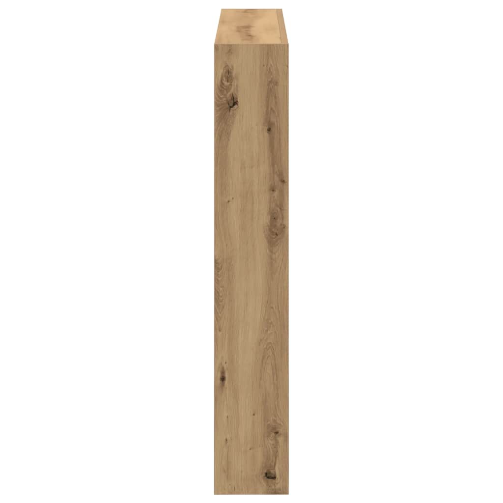 Hodegavl skap med LED artisan eik 100x17x102 cm