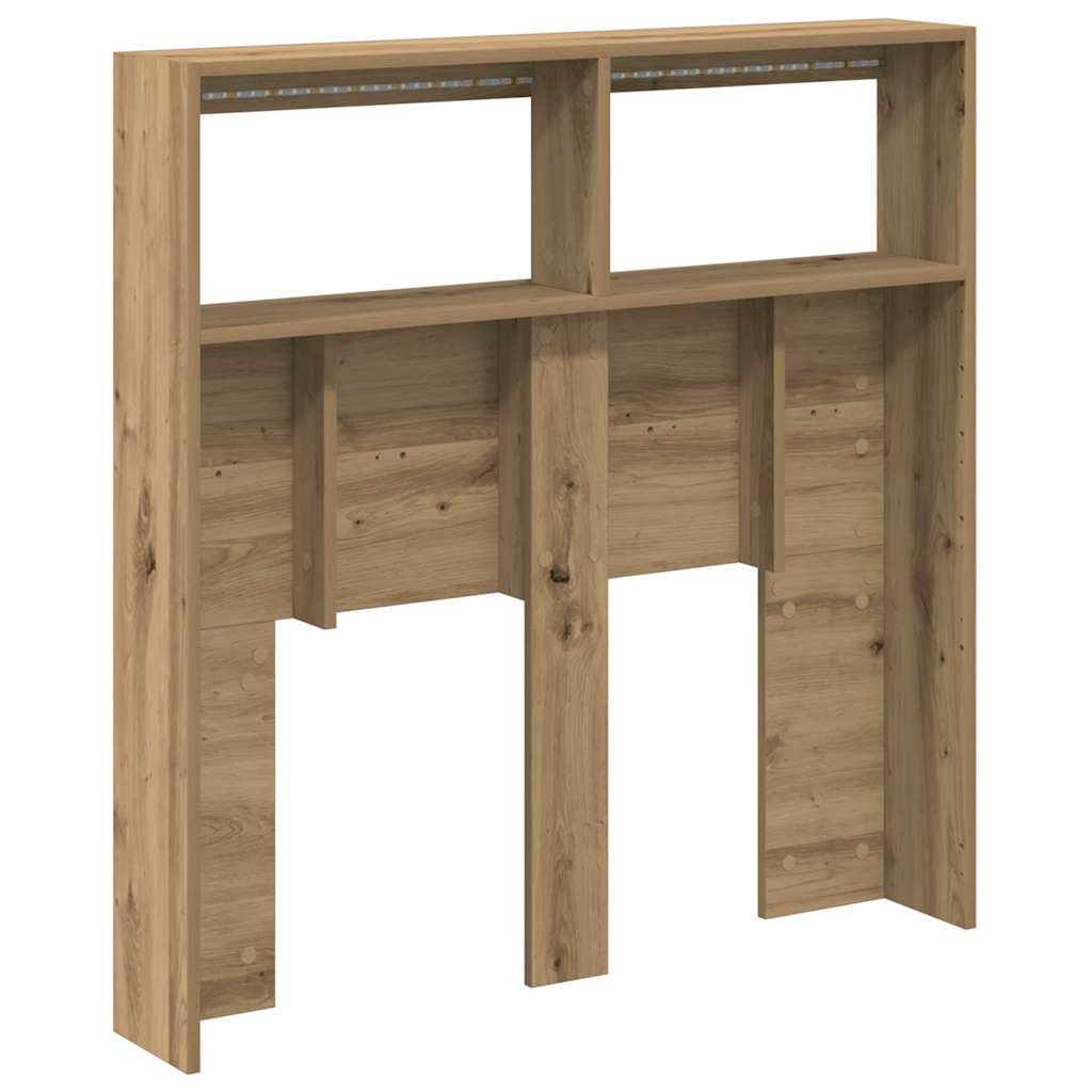 Hodegavl skap med LED artisan eik 100x17x102 cm