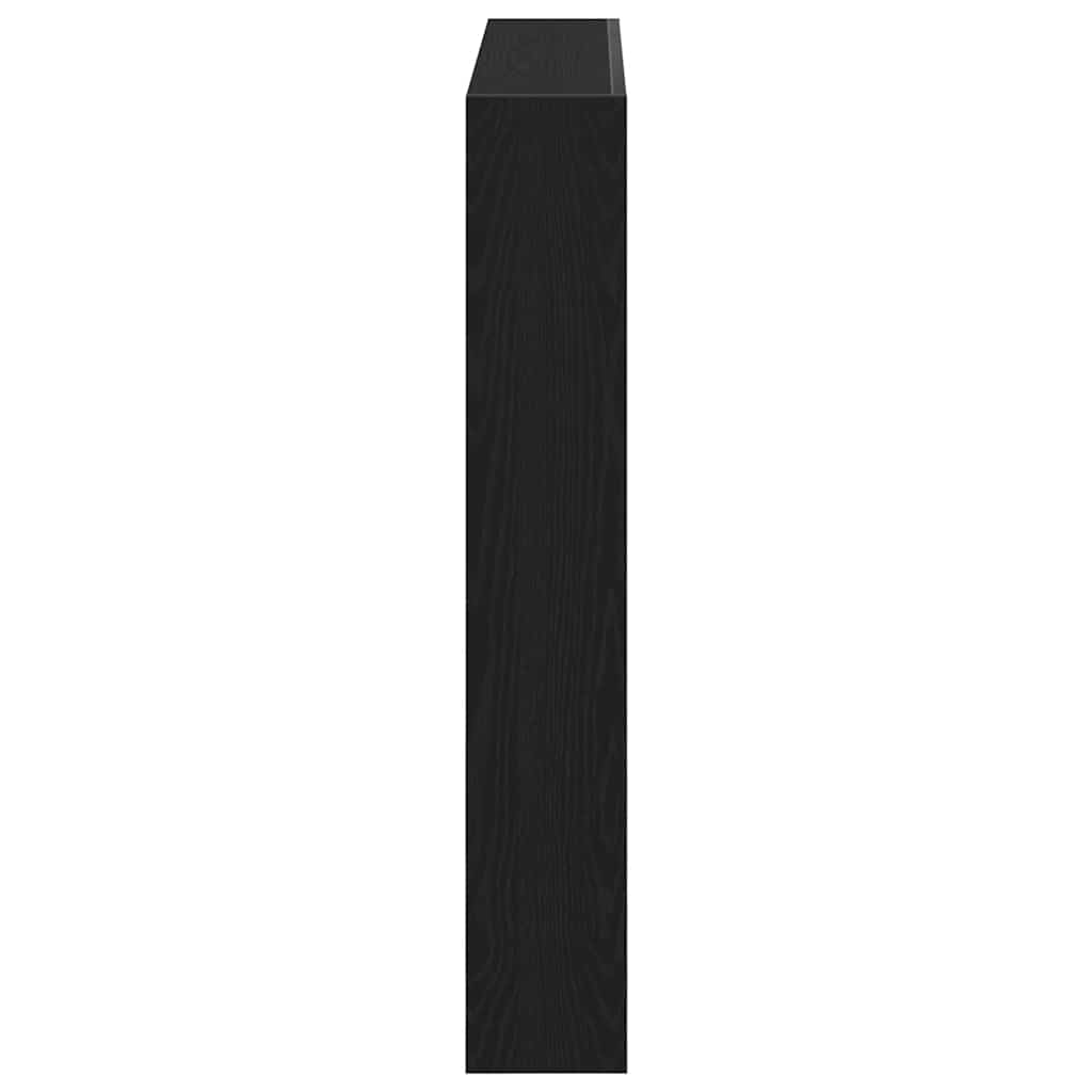 Hodegavl skap med LED svart eik 100x17x102 cm