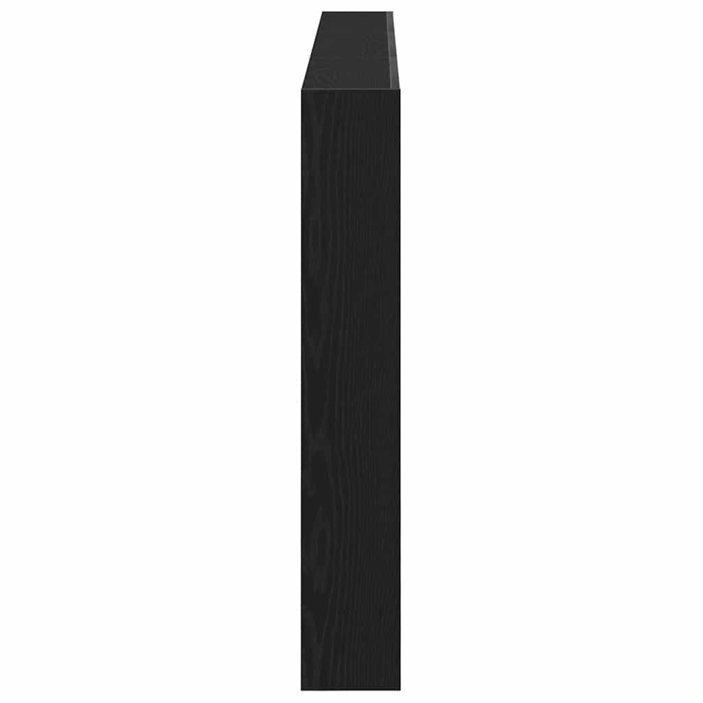 Hodegavl skap med LED svart eik 180x17x102 cm
