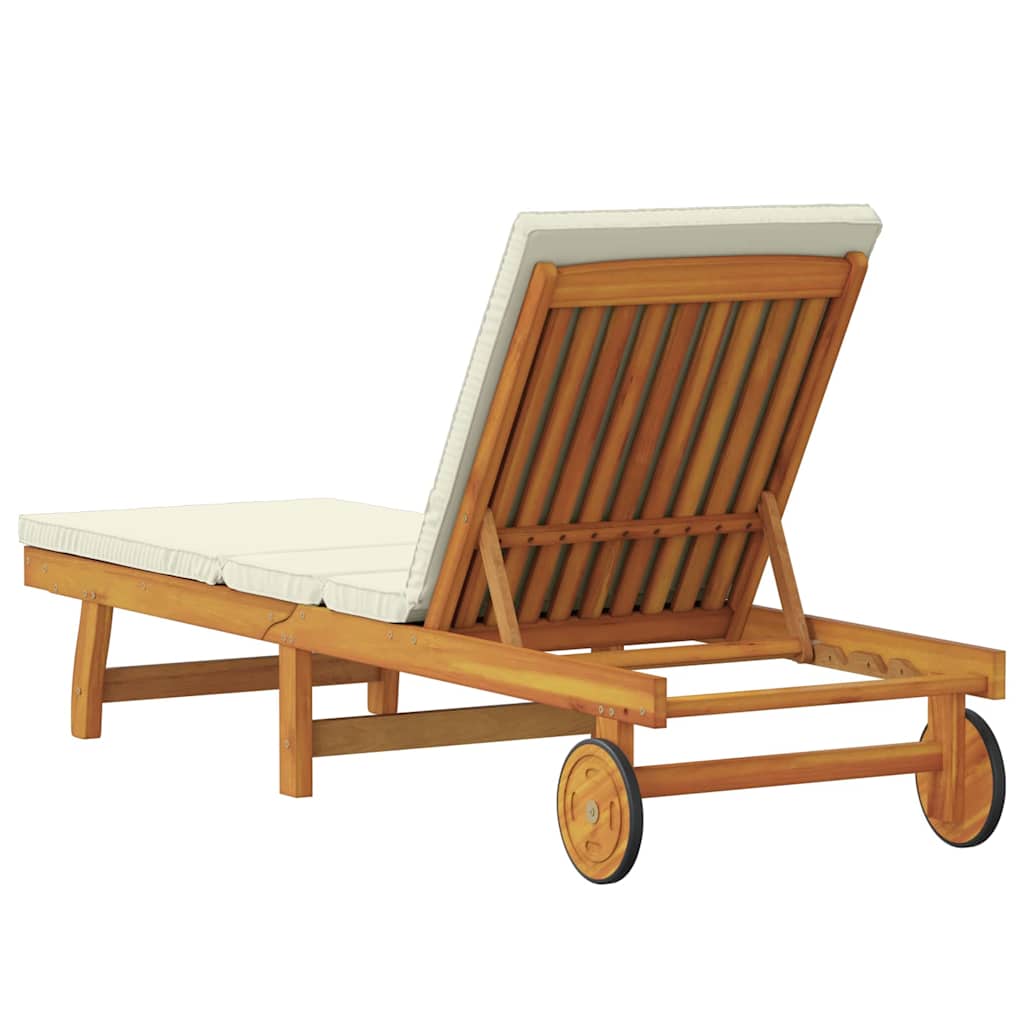 Solstol Brun og Krem 199 x 63 x 85 cm Solid akasietre