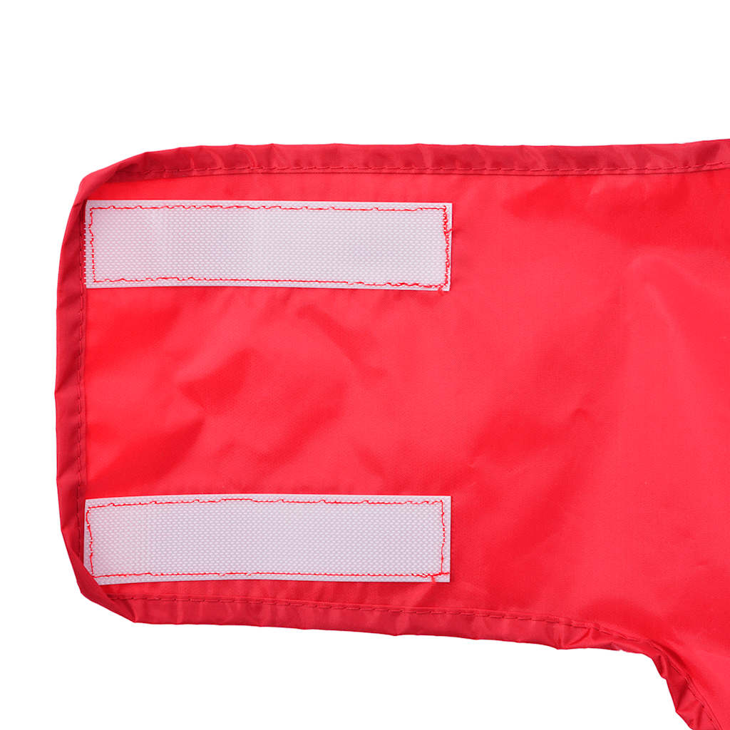 Hunde regnfrakk med refleksstrimler polyester rød L