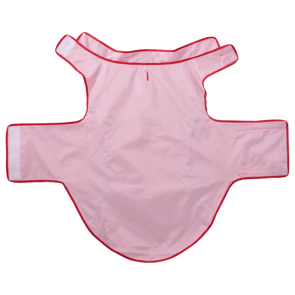 Hunde regnfrakk med refleksstrimler polyester rød 3XL