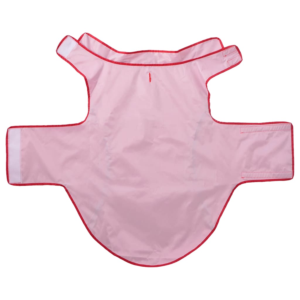Hunde regnfrakk med refleksstrimler polyester rød 4XL