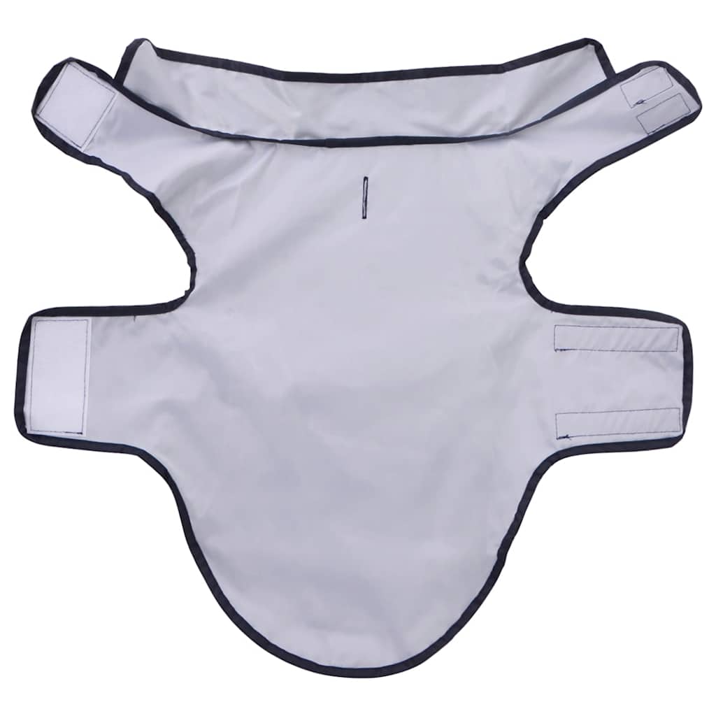 Hunde regnfrakk med refleksstrimler polyester marineblå XS