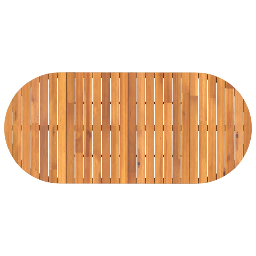 hagespisebord ovalt 200x90x75 cm heltre akasie