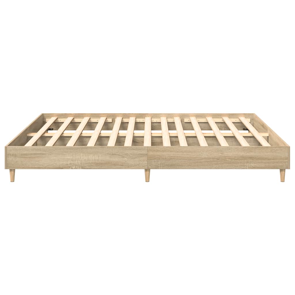 Sengeramme uten madrass sonoma eik 200x200 cm konstruert tre